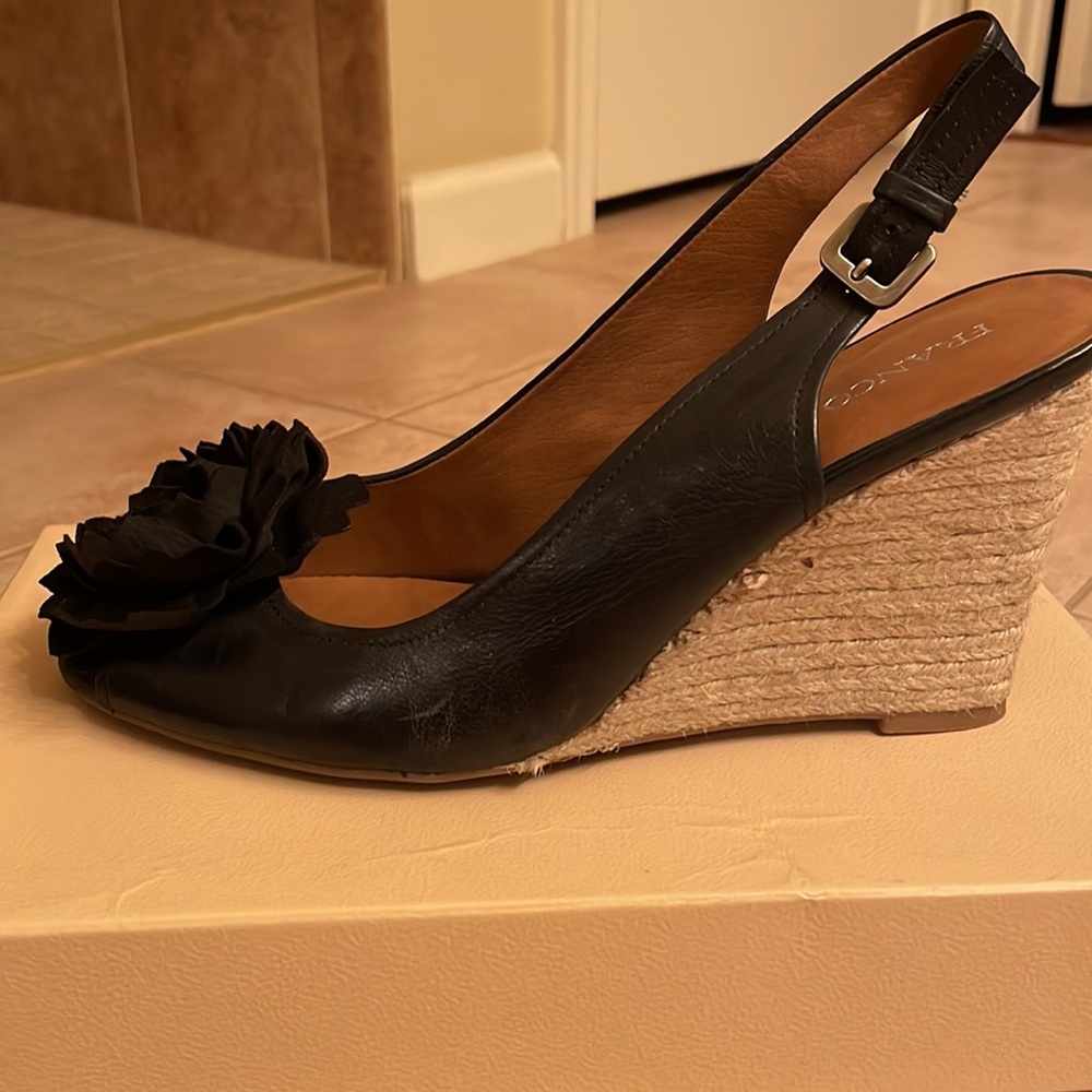 Franco Sarto 9.5 espadrilles with a  4 inch heel,  good condition